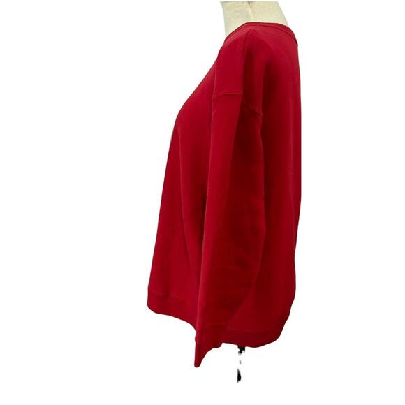 Vintage Guess Red Holiday Graphic Pullover Sweatshirt One Size - Picture 5 of 7